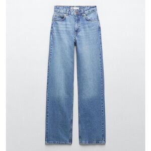 ZARA HIGH RISE Z1975 STRAIGHT LEG JEANS